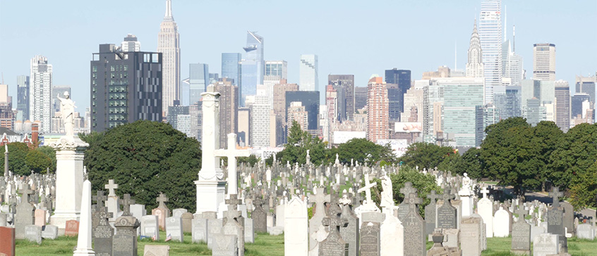  New York City Calvary cemetery in Queens, USA