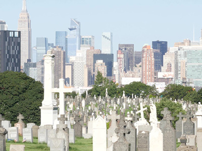  New York City Calvary cemetery in Queens, USA