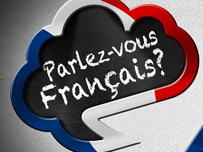 Merci, "thank you" in French