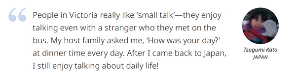 Homestay testimonial from past student