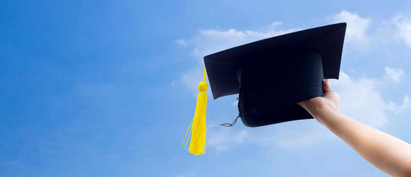 Graphic with the words: Graduation