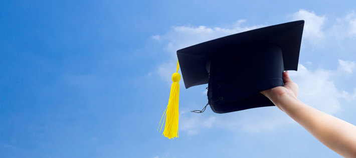 Graphic with the words: Graduation