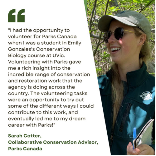 Sarah Cotter, Collaborative Conservation Advisor, Conservation Programs Branch