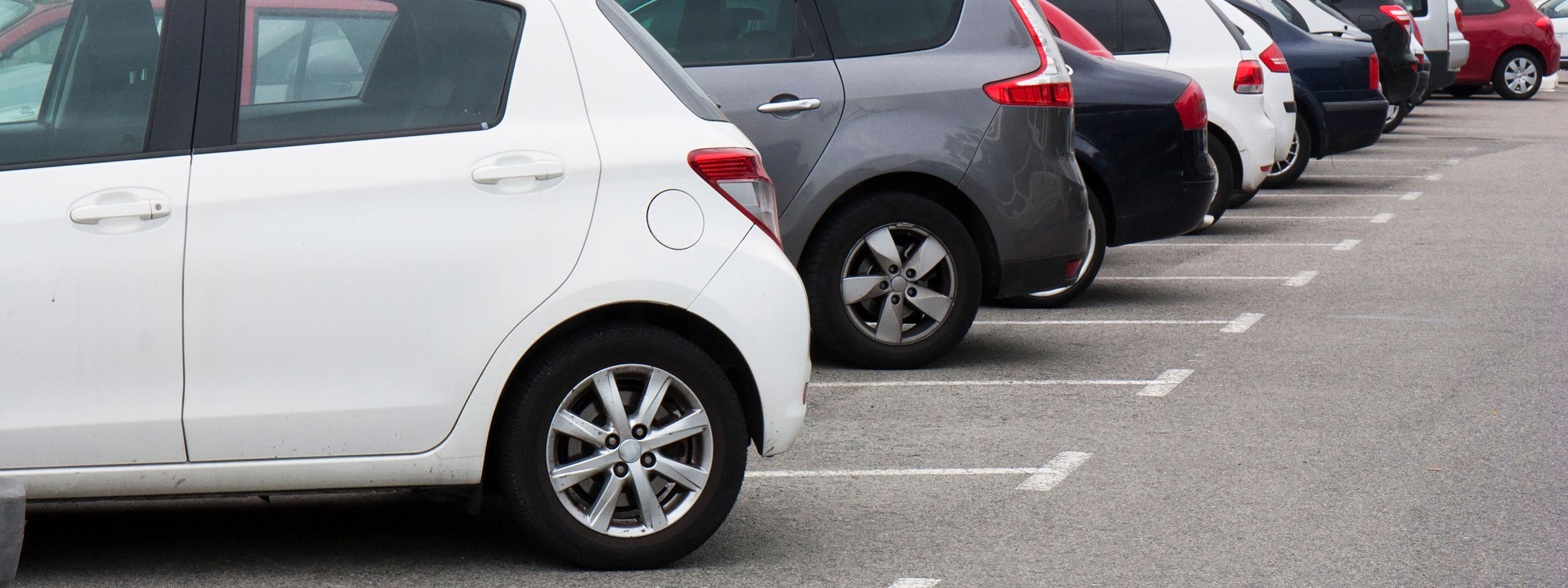Cars in parking lot