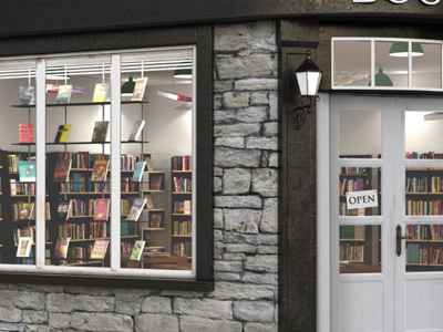Photo of a small neighbourhood bookstore