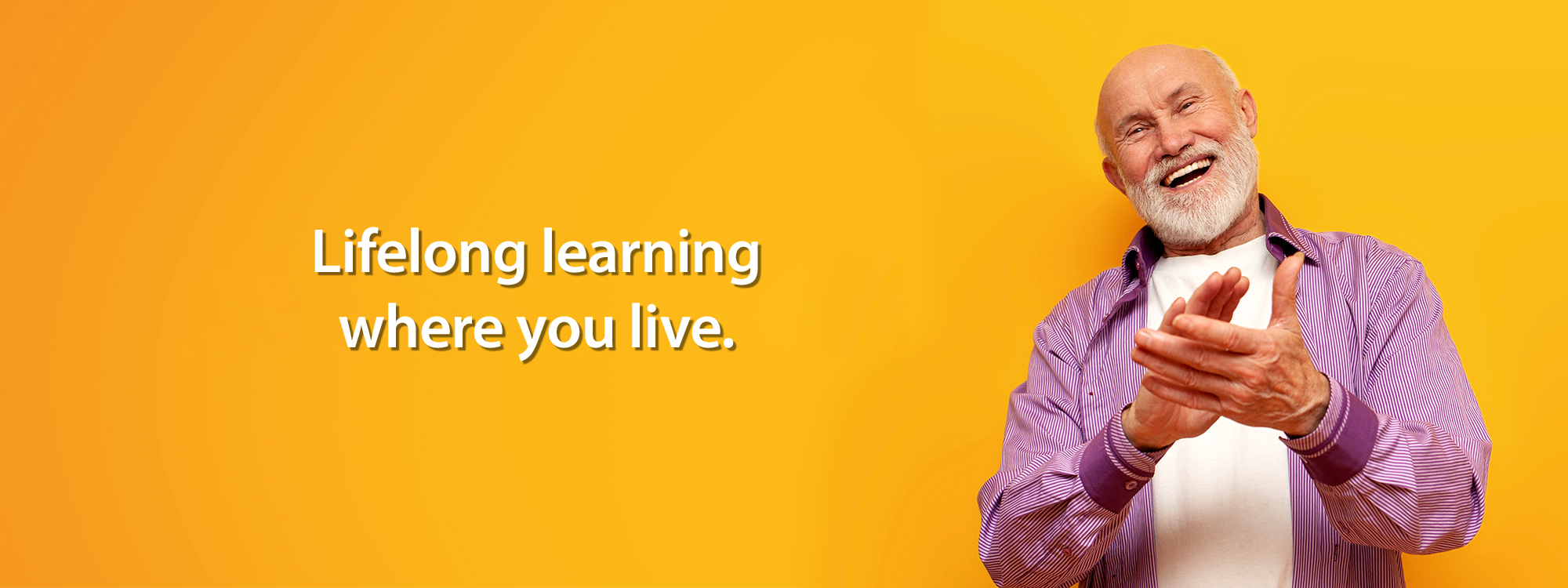 Woman looking into the distance with text that reads, “Too much distance between you and your education?”