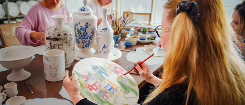 Woman painting