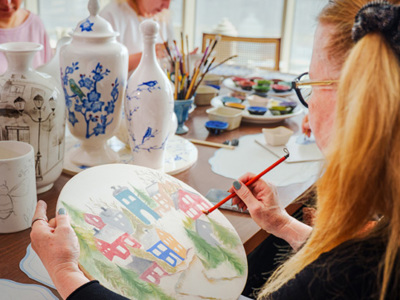 Woman painting