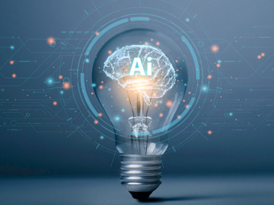 Computer buttons with AI written on it