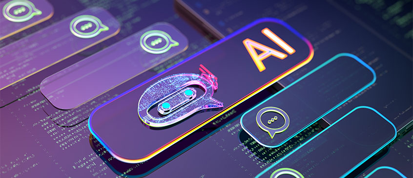 Computer buttons with AI written on it