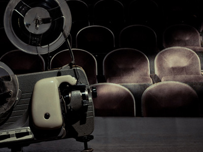 Illustration of a movie projector