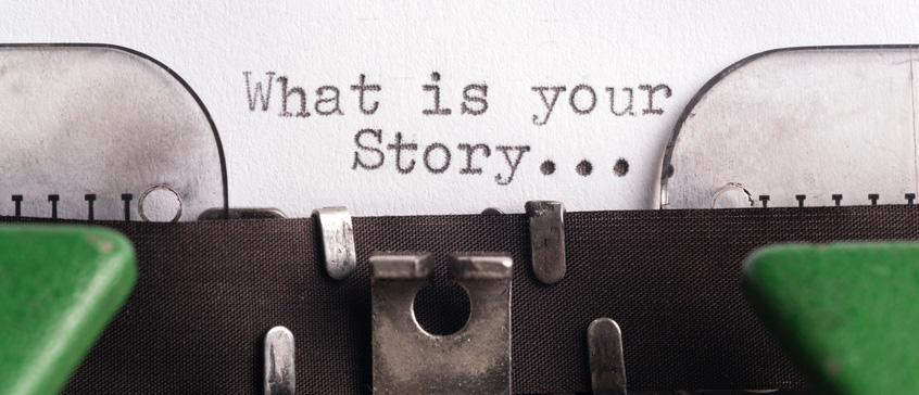 Typewriter "What is your story..."