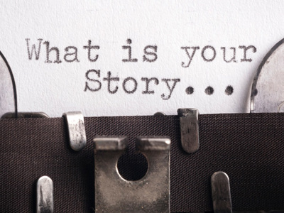 Typewriter "What is your story..."