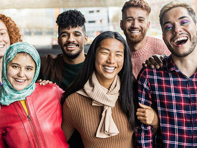 Diverse group of students.