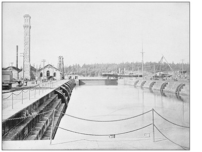 Historic photo of industrial Victoria. 