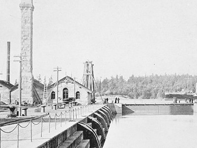 Historic photo of industrial Victoria. 
