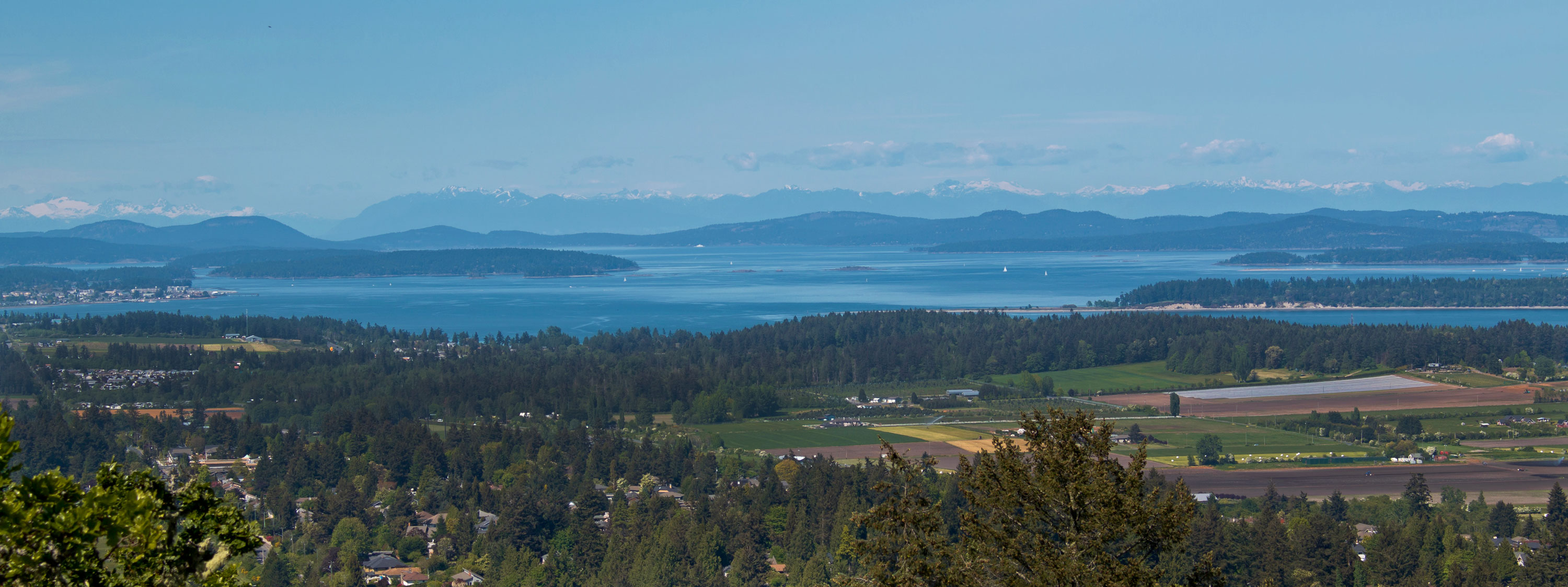 Aerial view of the Saanich Peninsula.