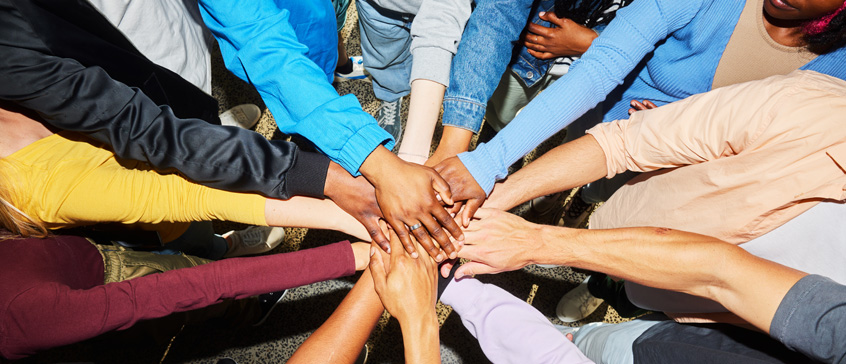 Hands all together