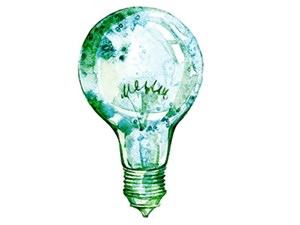 Painting of a lightbulb