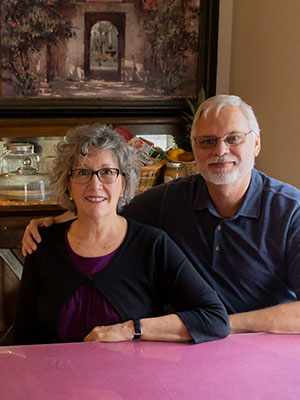 Photo of homestay hosts: Joanne and Mike. 