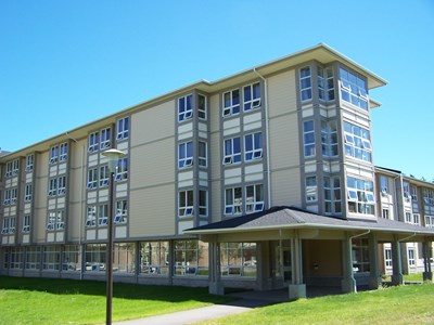 Dormitory building on campus