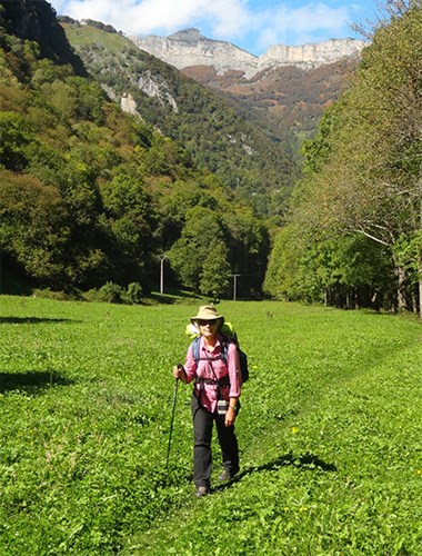 Photograph of Jan Henry hiking