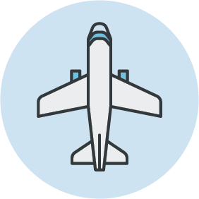 Illustration of a plane. 