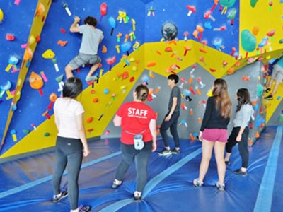 Photo of CARSA's climbing wall.